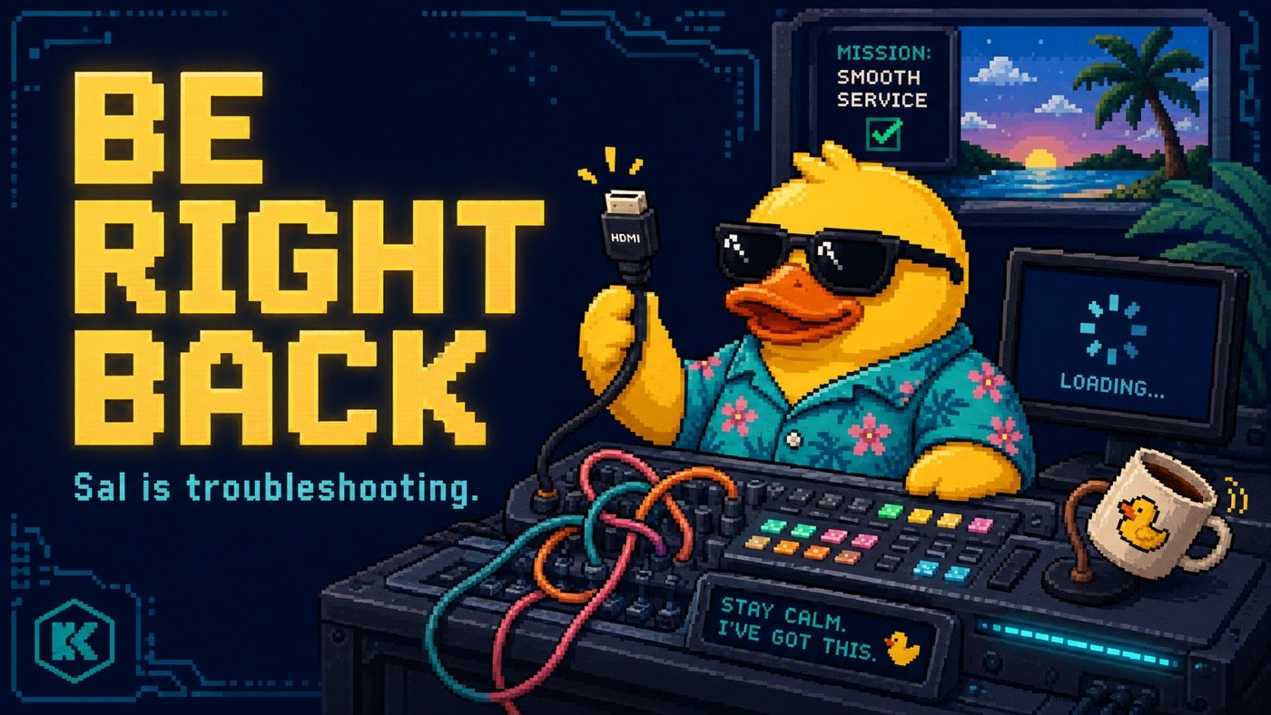 Be right back — Sal is troubleshooting